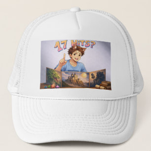 17 HITS? Funny RPG Anime T-Shirt Dungeon Master Trucker Hat