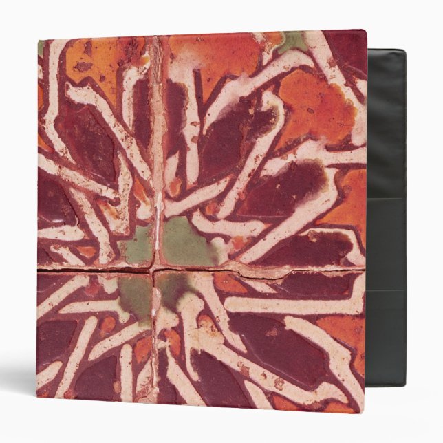 17:Isnik Tile, 16th century Binder (Front/Inside)
