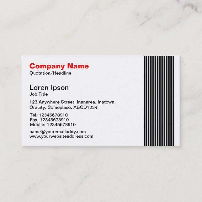 17 Lines Business Card (Front)