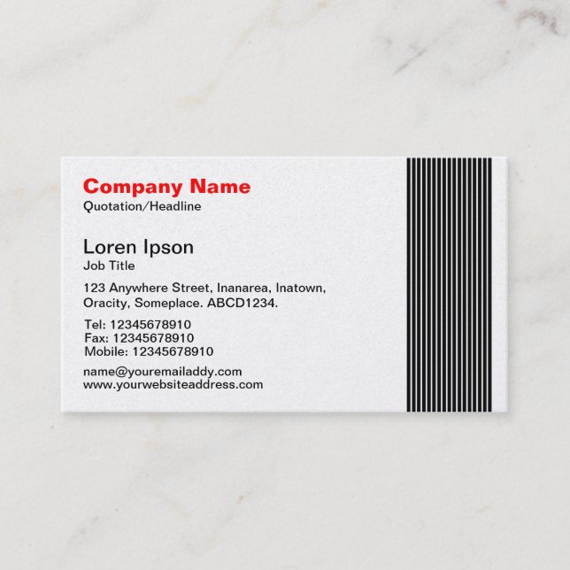 17 Lines - Gold Business Card (Front)