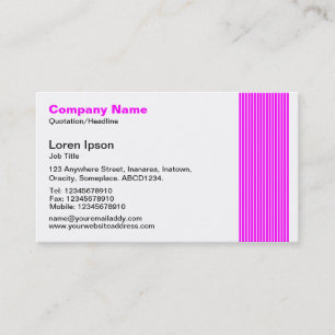 17 Lines - Magenta Business Card