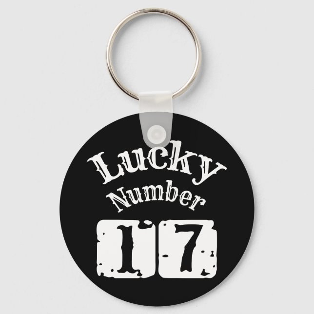 17 - Lucky Number 17 Luck Keychain (Front)