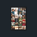 17 Photo Collage and Text - Can Edit Black Canvas Print<br><div class="desc">A design with a basic black background. Use up to 17 square photos to create a unique and personal gift. If you need to adjust the pictures,  click on the customize tool to make changes.</div>