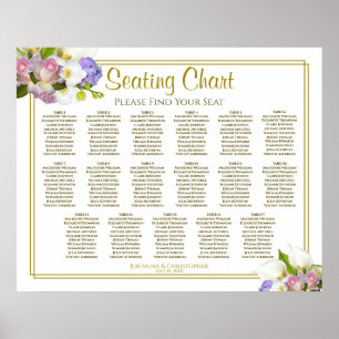 17 Tableau Mariage Plat Pastel Floral