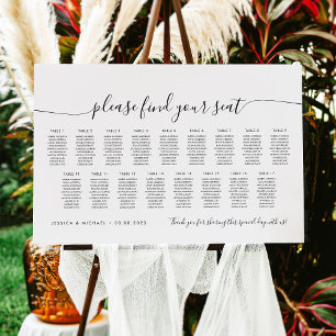 17 Tables Modern Find Your Seat Seating Chart