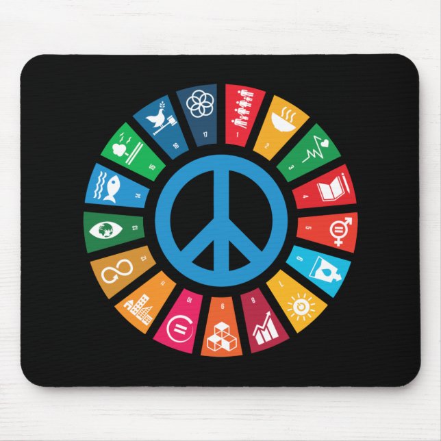17 UN SDGs Sustainable Development Goals Mouse Pad (Front)
