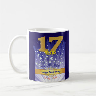 17 Year CUSTOM Recovery Anniversary Bold Numeral Coffee Mug