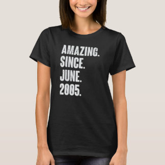 17 Year Old 17th Birthday Amazing Since June 200 T-Shirt