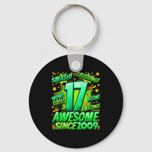 17 Year Old For Boys 17th Birthday Boy 17 Year Old Keychain