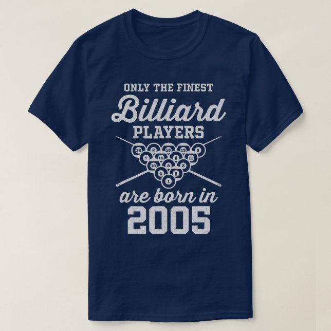17 Year Old Pool and Billiard Player 2005 17th Bir T-Shirt (Design Front)