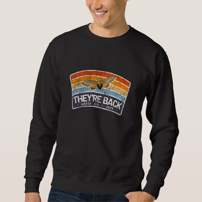 17 Year Periodical Cicada Brood XIV 2025 They're B Sweatshirt (Front)