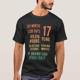 17 Years Married Funny 17th Wedding Anniversary T-Shirt