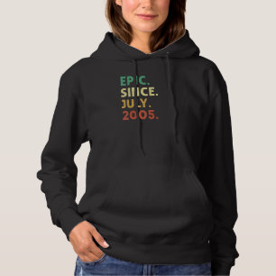 17 Years Old Epic Since July 2005 17th Birthday Hoodie