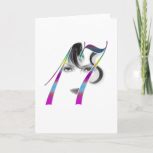 17 Years Old Girls Beauty  Greeting Card