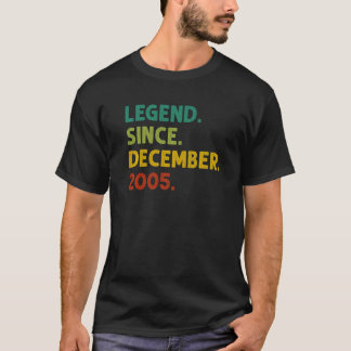 17 Years Old  Legend Since December 2005 17th Birt T-Shirt