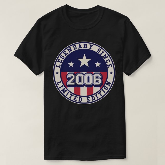 17 Years Old Legendary Since 2006 17th Birthday T-Shirt (Design Front)