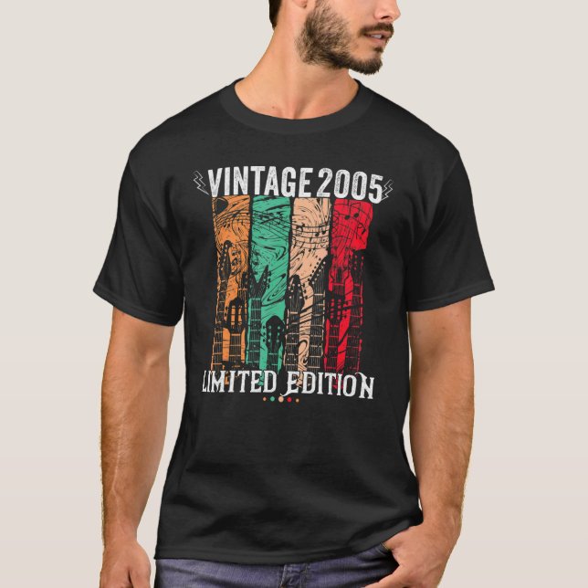 17 Years Old Vintage 2005 Birthday  17th Tees (Front)