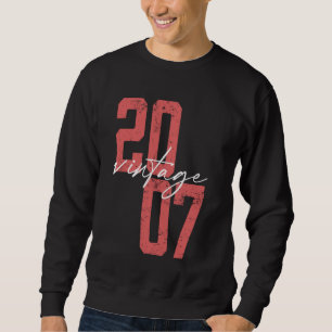 17 Years Old Vintage 2007 17th Birthday Decoration Sweatshirt