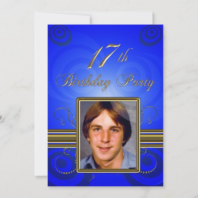 17e fête d'anniversaire Invitation (Devant)