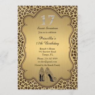 17ème Invitation d'anniversaire, diamants de