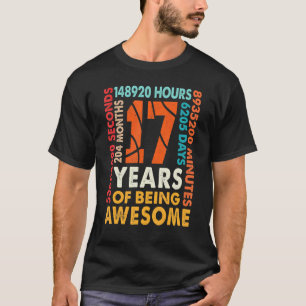 17th Birthday 17 Years Old 204 Months Basketball B T-Shirt