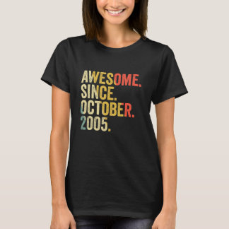 17th Birthday 17 Years Old Awesome Since October T-Shirt