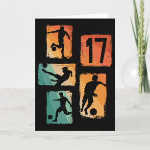 17th Birthday Boy Girl Soccer Player Footll 17 Yea Card