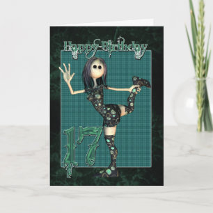 17th Birthday card with Moonies H.I.P Rag Doll