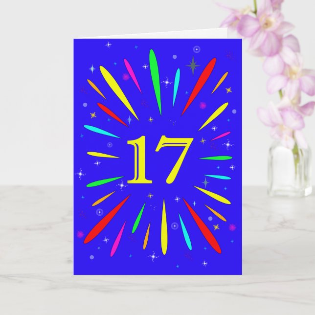 17th Birthday Explosion Card (Orchid)
