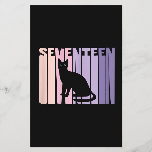 17th Birthday Gift | Cute Cat Lover Gift (Front)