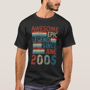 17Th Birthday Gifts Awesome Epic Legend Since June T-Shirt