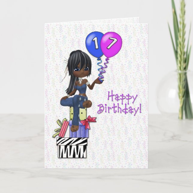 17th Birthday Girl Card (Front)