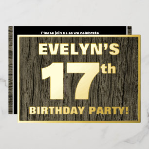 17th Birthday Party: Bold, Faux Wood Grain Pattern