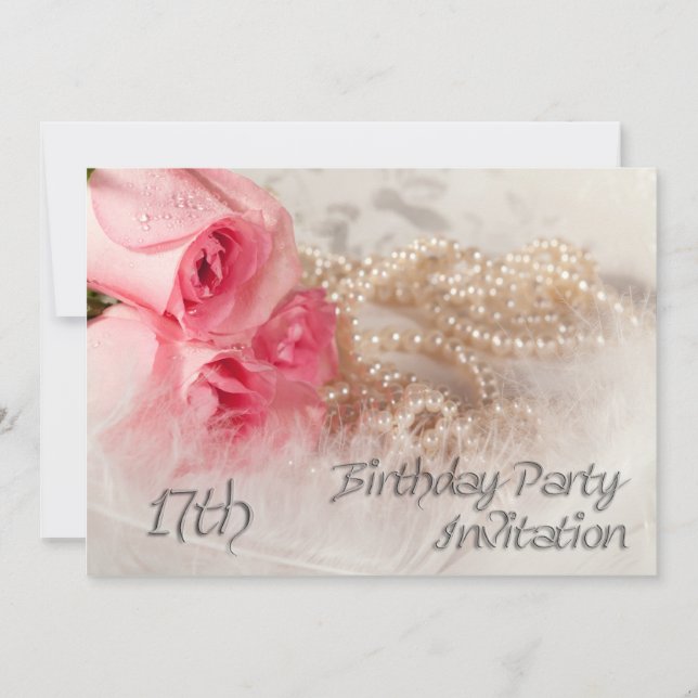 17th Birthday party invitation (Front)