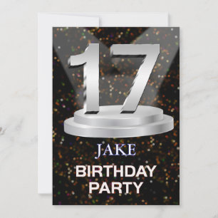 17th Birthday Party Invitation Ajouter un nom