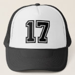 17th Birthday Party Trucker Hat<br><div class="desc">Classic Number "17" Trucker Hat for someone's 17th Birthday Party</div>