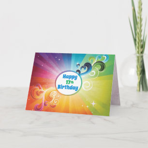 17th Birthday Religious Card Rainbow Blessings