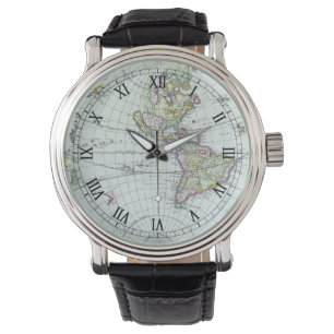 17th Century Antique World Map, Frederick De Wit Watch