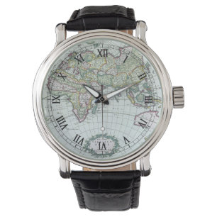 17th Century Antique World Map, Frederick De Wit Watch