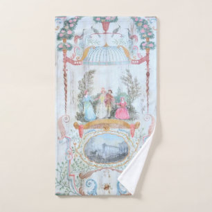  17th Century Art Floral Birds Scenery  Bath Towel Set