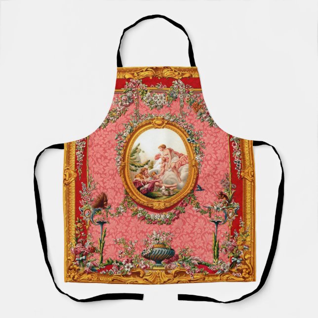 17th century Baroque print happy family Apron (Front)