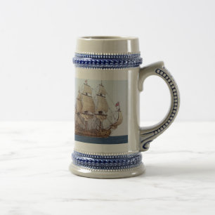17Th Century British Warship Mug