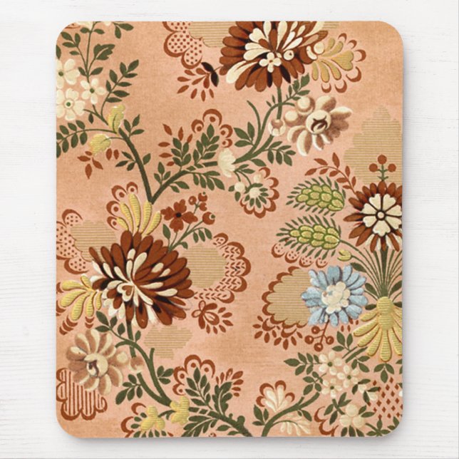 17th Century Damask Textile - Mousepad (Front)