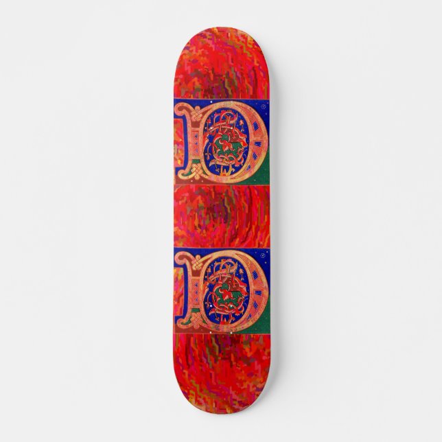 17th Century Letter D Skateboard (Front)