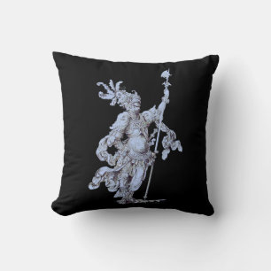 17th century soldier print throw pillow