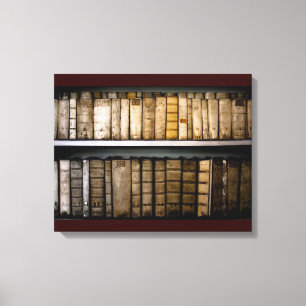 17th Century Vellum Bindings Antique books Canvas