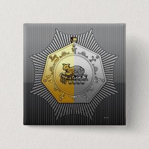 17th Degree: Knight of the East and West 2 Inch Square Button