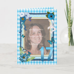 17th photo card for a birthday
