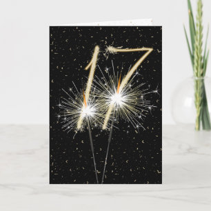 17th wedding anniversary sparklers card