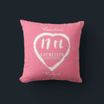 17th Wedding anniversary traditional carnelian Throw Pillow<br><div class="desc">If you would like any help customizing this design please contact me,  there is an ask this designer button,  just below this text. Aromantic heart brush stroke design for people celebrating 17th wedding anniversary. Carnelian gemstone is the traditional gift for this occasion.</div>